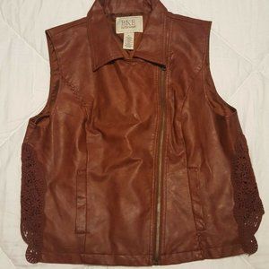 BKE Asymmetrical Western Zip Vest XL